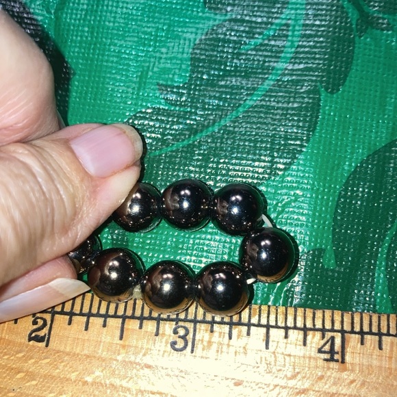 SET 3 stretch bracelets, faux pearls, white, silver gray, black  $12 - Picture 7 of 8